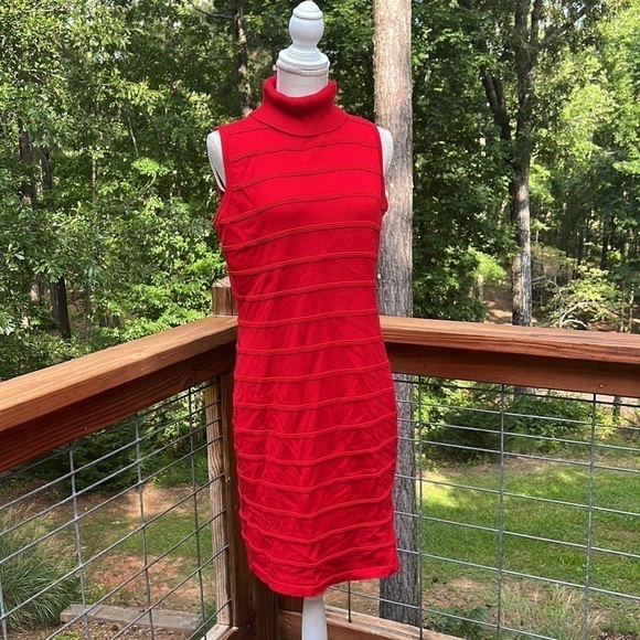 Marvin Richards Sleeveless Stretchy Ribbed Cowl Neck Dress Form Fitting Size M - Picture 2 of 5